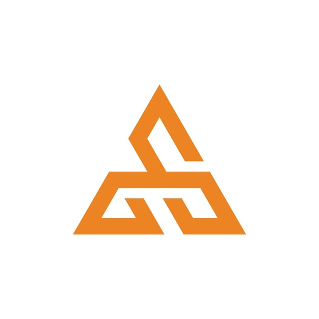 Vector plantilla de diseño de logotipo de vector de triángulo letra abstracta
