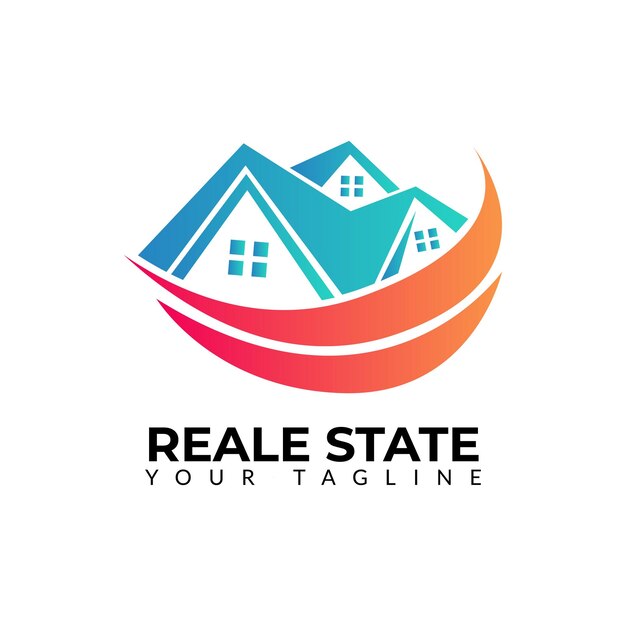 Plantilla de diseño de logotipo vectorial de bienes raíces