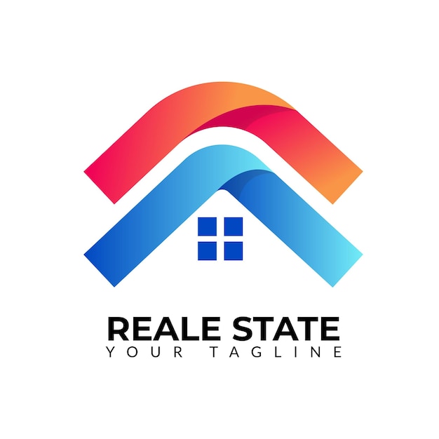 Plantilla de diseño de logotipo vectorial de bienes raíces