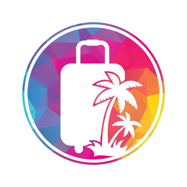 Plantilla de diseño del logotipo vectorial de la bolsa de viaje