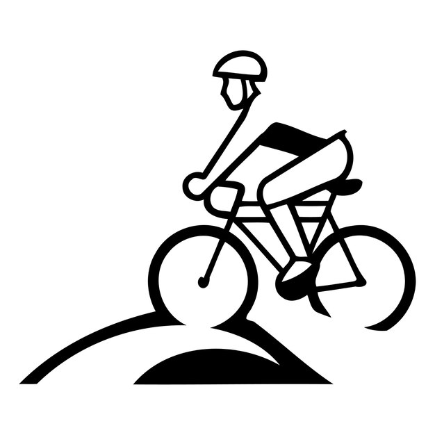 plantilla de diseño de logotipo vectorial de ciclista Ciclista en carretera