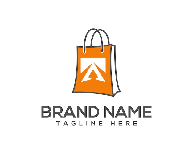 Una plantilla de diseño de logotipo vectorial de compras en línea modernas
