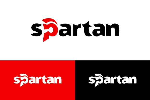Plantilla de diseño de logotipo vectorial espartano