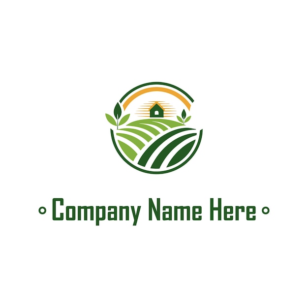 plantilla de diseño del logotipo vectorial de la granja agrícola