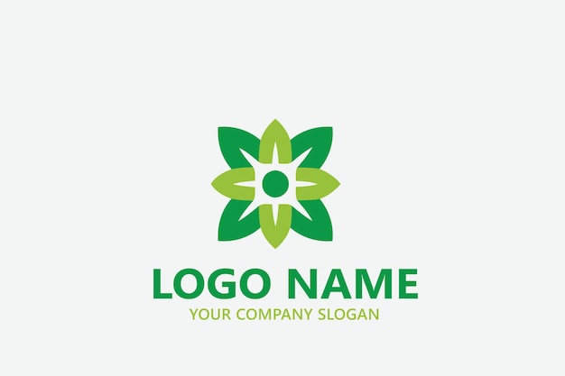 plantilla de diseño de logotipo vectorial de hojas