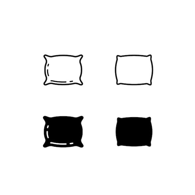 plantilla de diseño del logotipo vectorial del icono de la almohada
