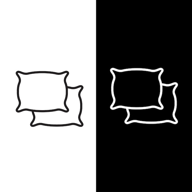 plantilla de diseño del logotipo vectorial del icono de la almohada