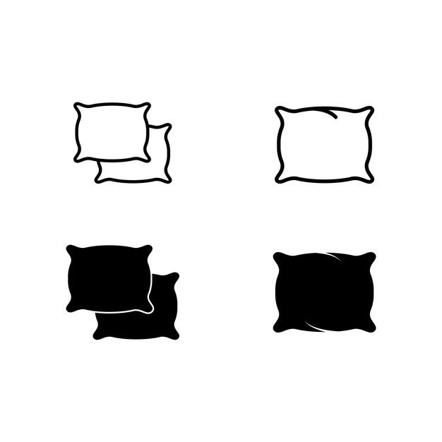 plantilla de diseño del logotipo vectorial del icono de la almohada