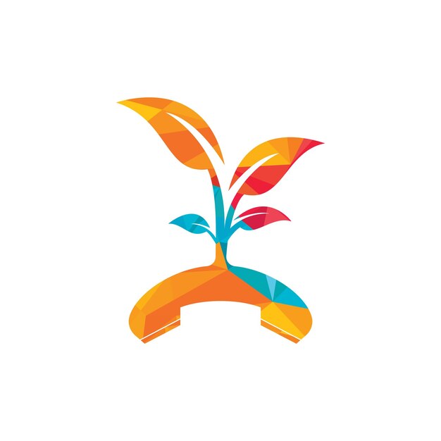 Plantilla de diseño de logotipo vectorial de icono de árbol de auriculares