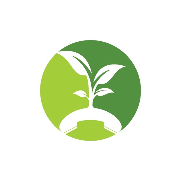 Plantilla de diseño de logotipo vectorial de icono de árbol de auriculares