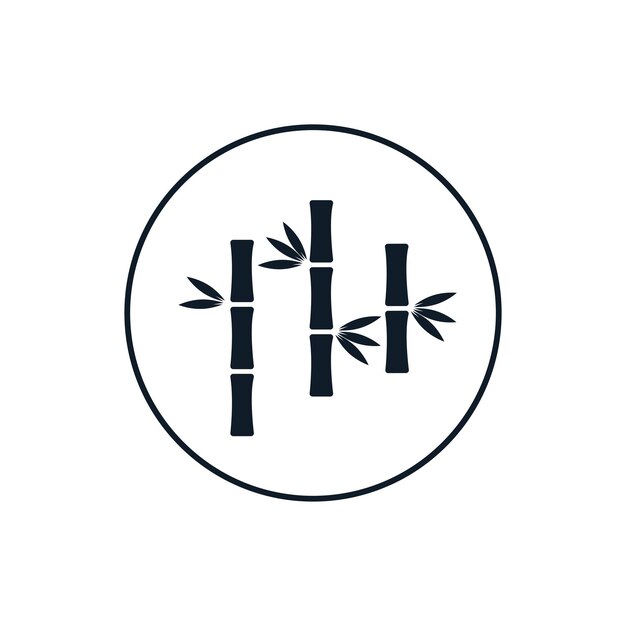 plantilla de diseño de logotipo vectorial de icono de bambú