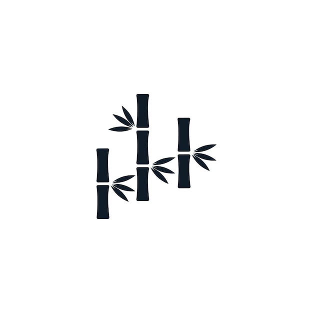 plantilla de diseño de logotipo vectorial de icono de bambú