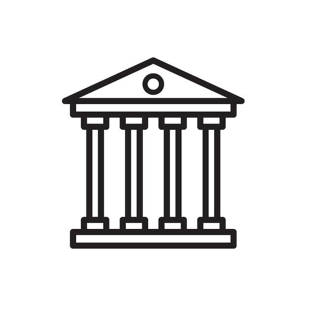 plantilla de diseño del logotipo vectorial del icono del banco de construcción