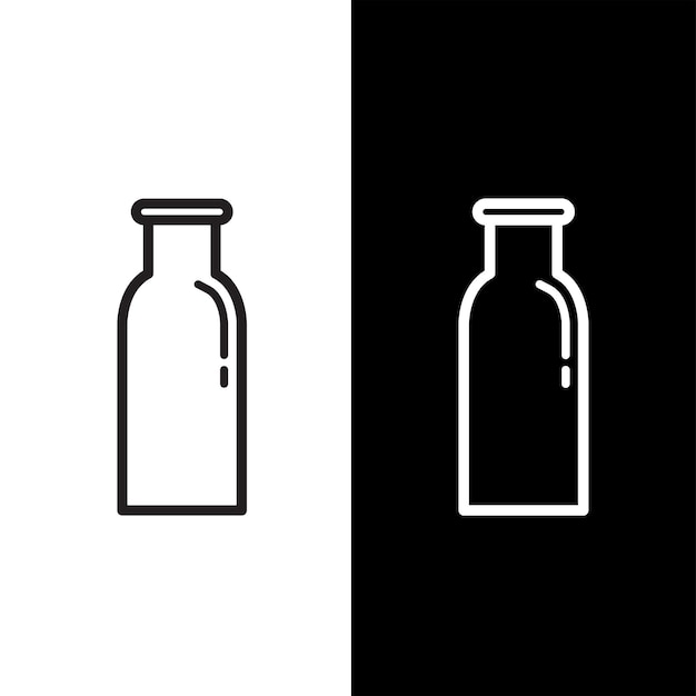 plantilla de diseño del logotipo vectorial del icono de la botella de leche