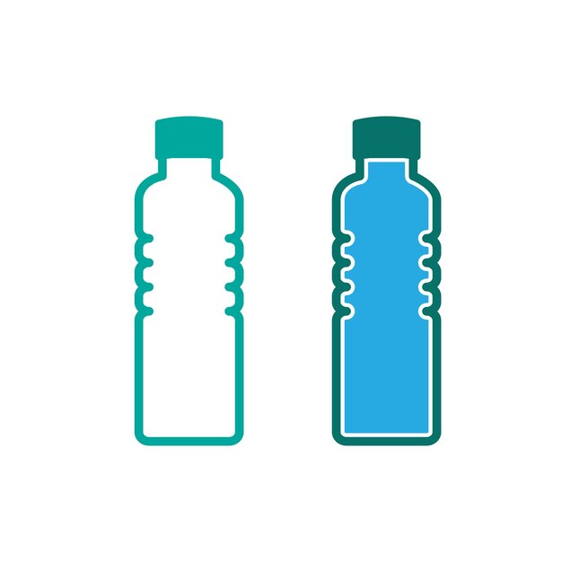 Plantilla de diseño del logotipo vectorial del icono de la botella