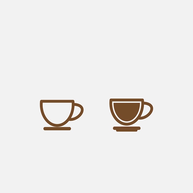 Plantilla de diseño de logotipo vectorial del icono del café