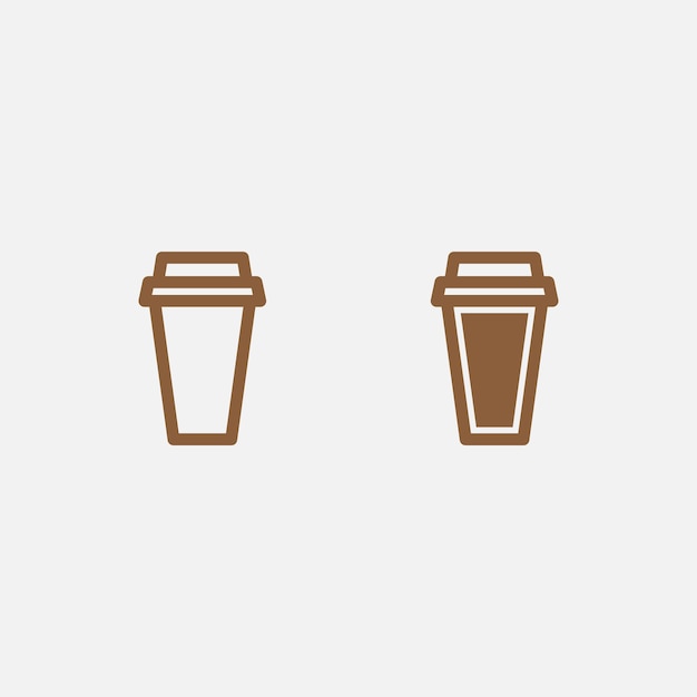 plantilla de diseño de logotipo vectorial del icono del café