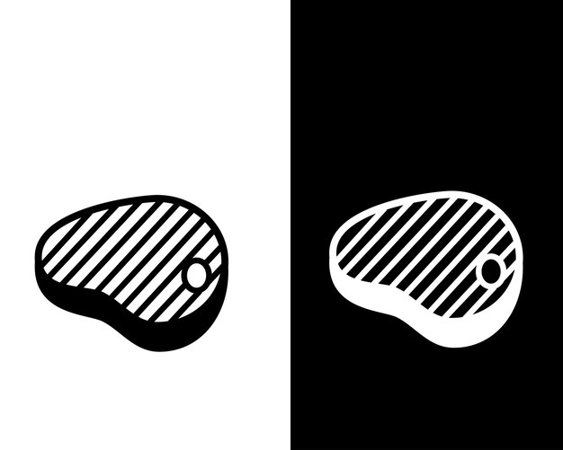 plantilla de diseño de logotipo vectorial de icono de carne de alimentos
