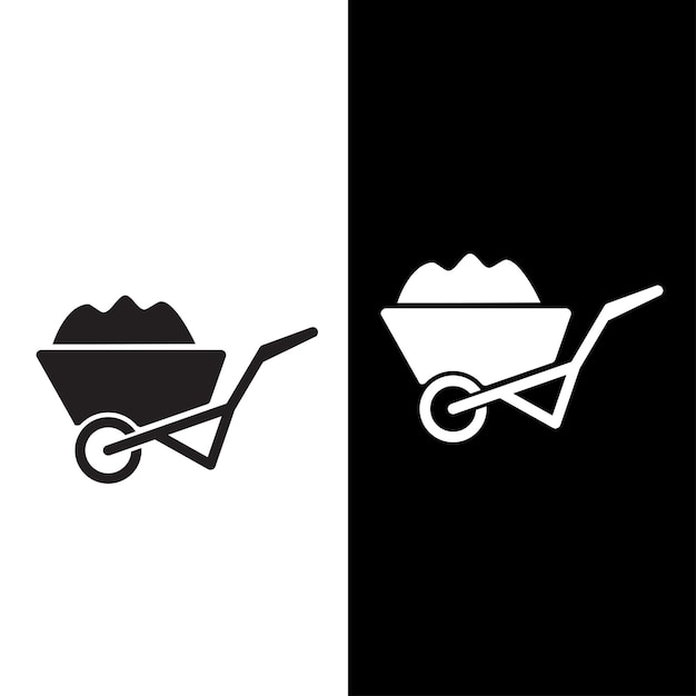 plantilla de diseño de logotipo vectorial del icono del carro de arena