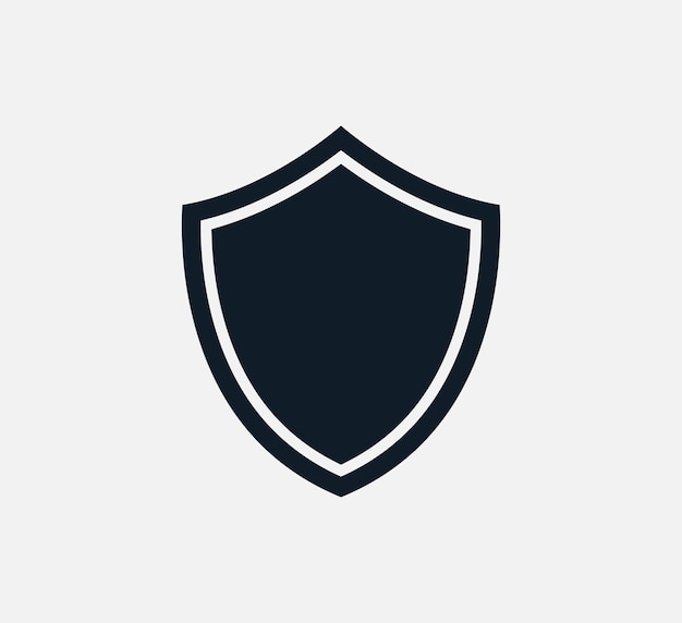 plantilla de diseño del logotipo vectorial del icono del escudo y la espada