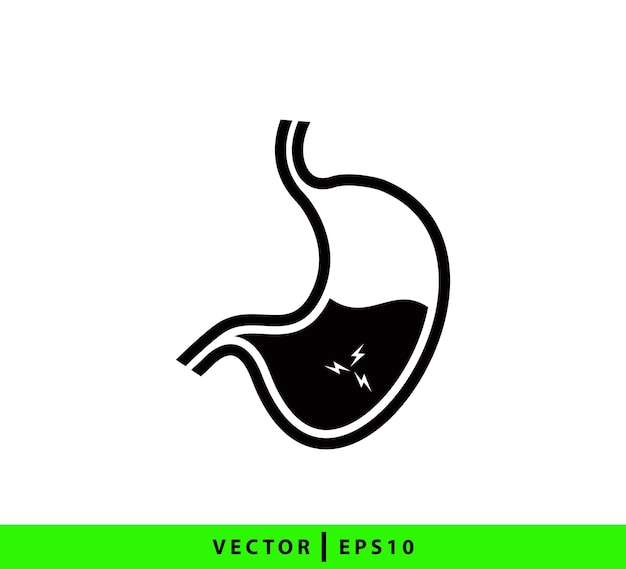plantilla de diseño del logotipo vectorial del ícono del estómago