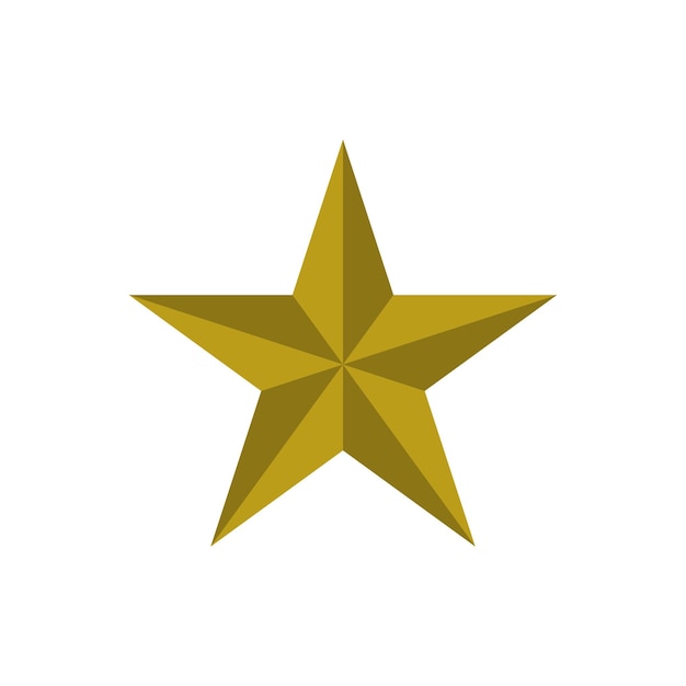 Plantilla de diseño de logotipo vectorial de icono de estrella dorada