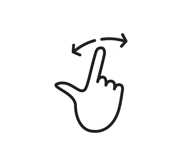 plantilla de diseño de logotipo vectorial de icono de gesto de la mano