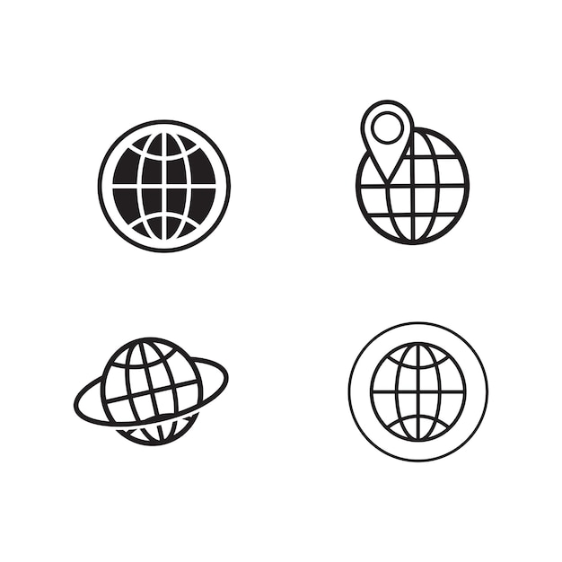 plantilla de diseño del logotipo vectorial del ícono del globo