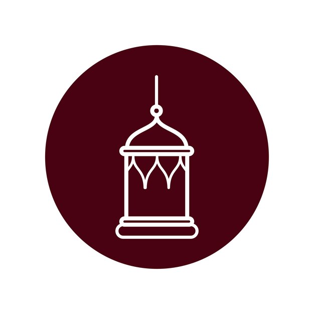 plantilla de diseño de logotipo vectorial del icono de la linterna ramadan kareem