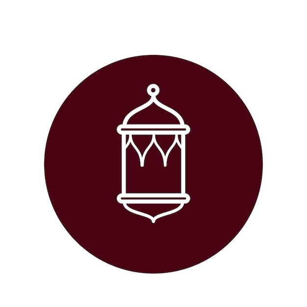 plantilla de diseño de logotipo vectorial del icono de la linterna ramadan kareem