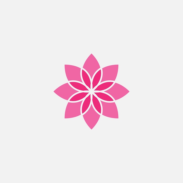 plantilla de diseño del logotipo vectorial del icono de Lotus