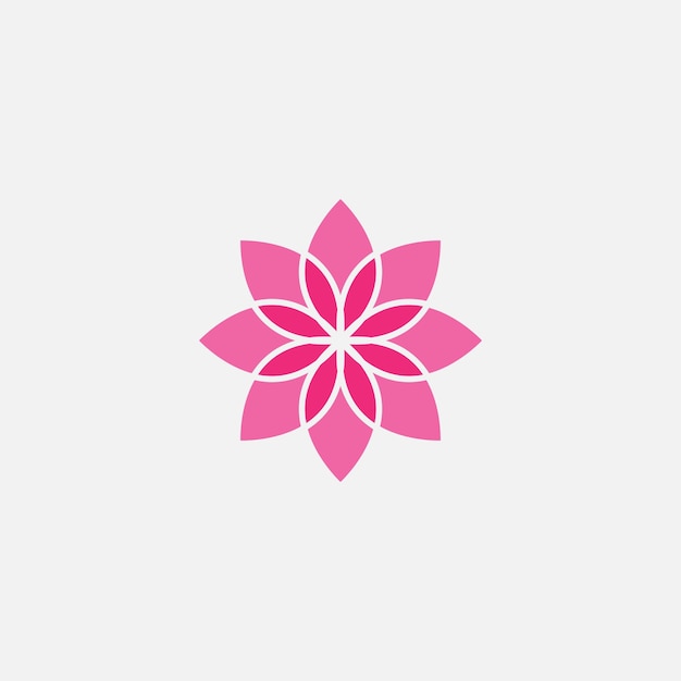 Vector plantilla de diseño del logotipo vectorial del icono de lotus