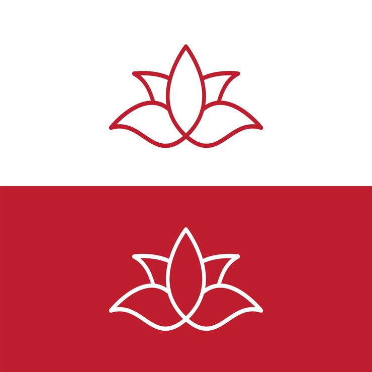Vector plantilla de diseño del logotipo vectorial del icono de lotus