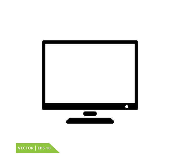 plantilla de diseño del logotipo vectorial del icono del monitor
