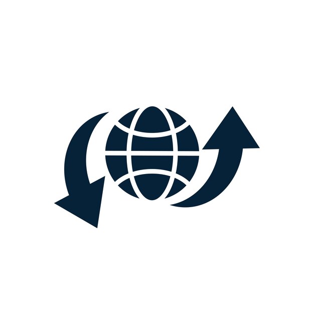 plantilla de diseño del logotipo vectorial del icono del mundo del globo
