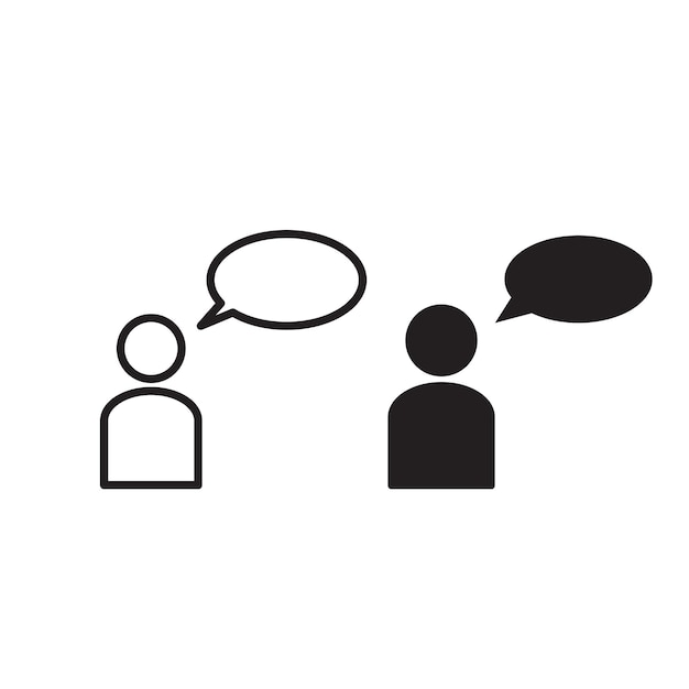 plantilla de diseño de logotipo vectorial de icono de negocio de discusión
