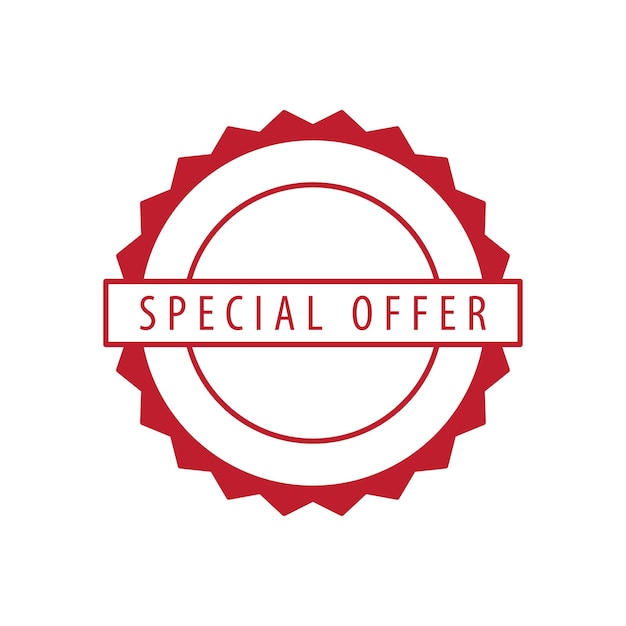 plantilla de diseño de logotipo vectorial de icono de sello de oferta especial