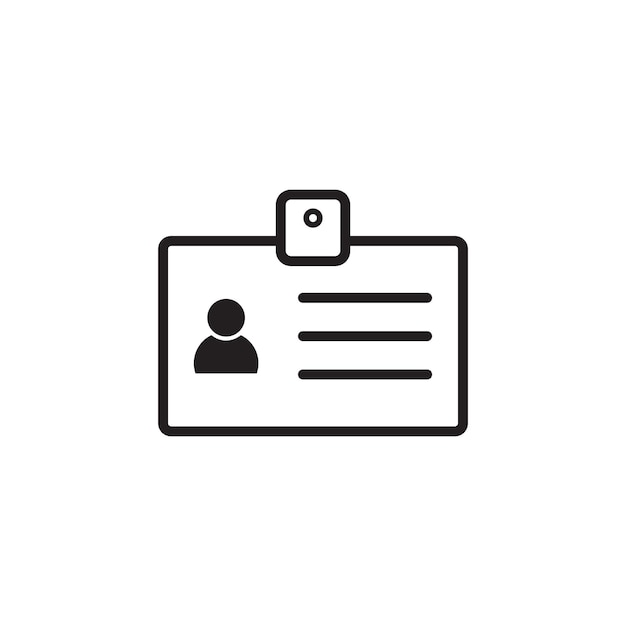 plantilla de diseño del logotipo vectorial del icono de la tarjeta de identificación