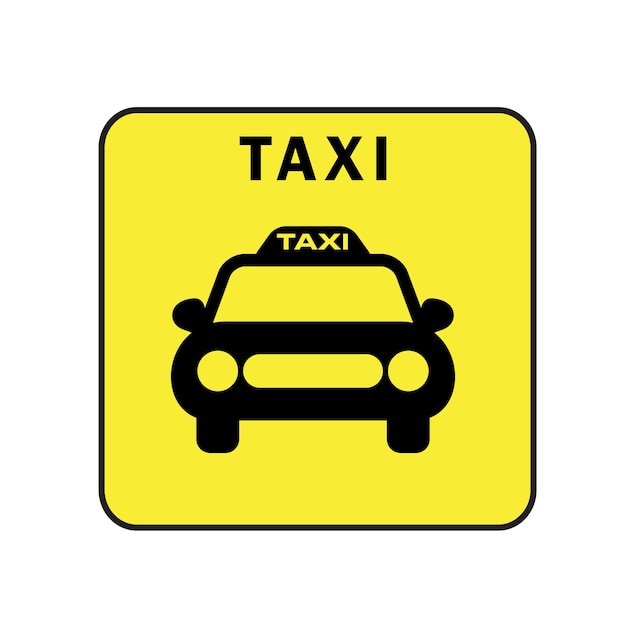 plantilla de diseño del logotipo vectorial del icono del taxi