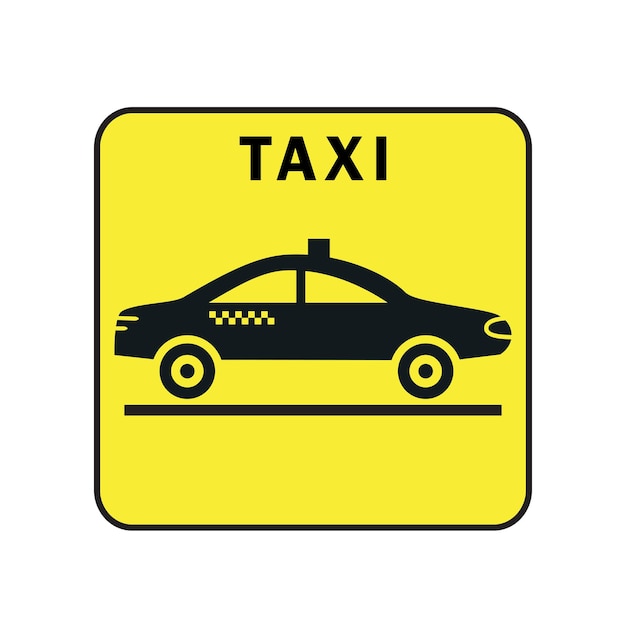 plantilla de diseño del logotipo vectorial del icono del taxi
