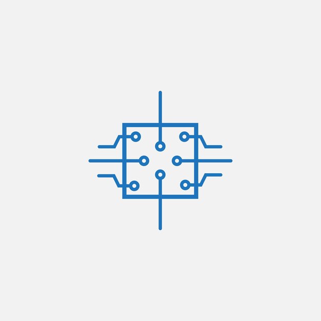 plantilla de diseño de logotipo vectorial de icono de tecnología de circuitos