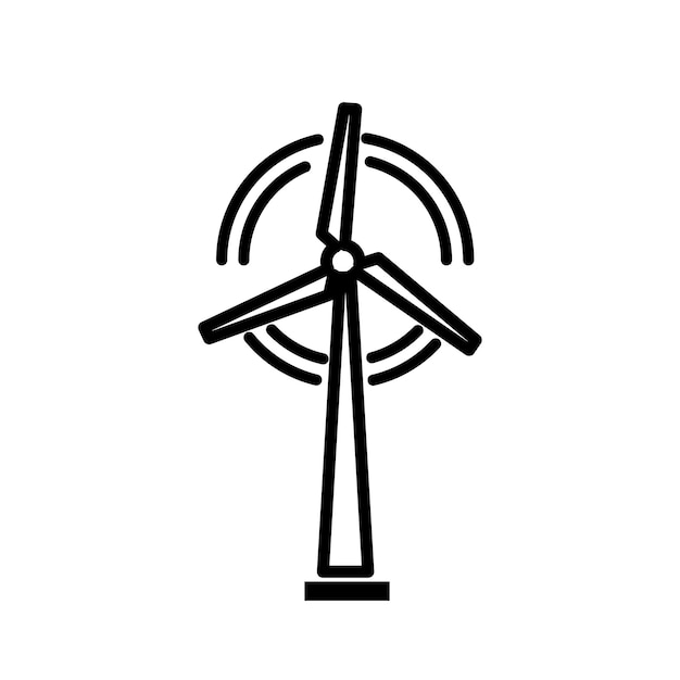 plantilla de diseño del logotipo vectorial del icono de la turbina eólica