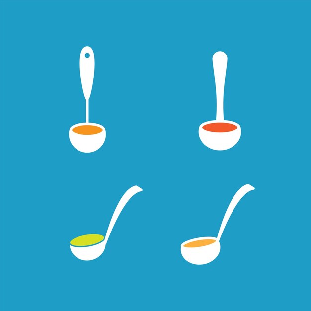 plantilla de diseño del logotipo vectorial del icono de los utensilios de cocina