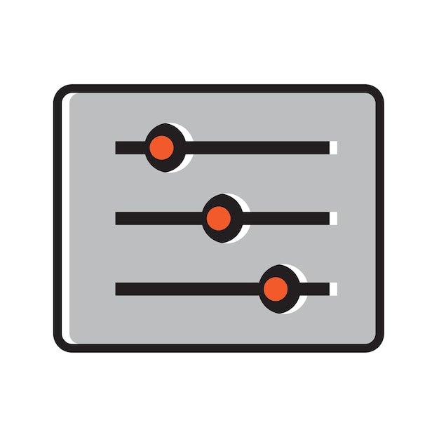 plantilla de diseño de logotipo vectorial de íconos de audio del mezclador