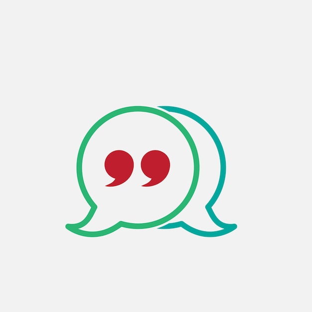 plantilla de diseño de logotipo vectorial de iconos de citas