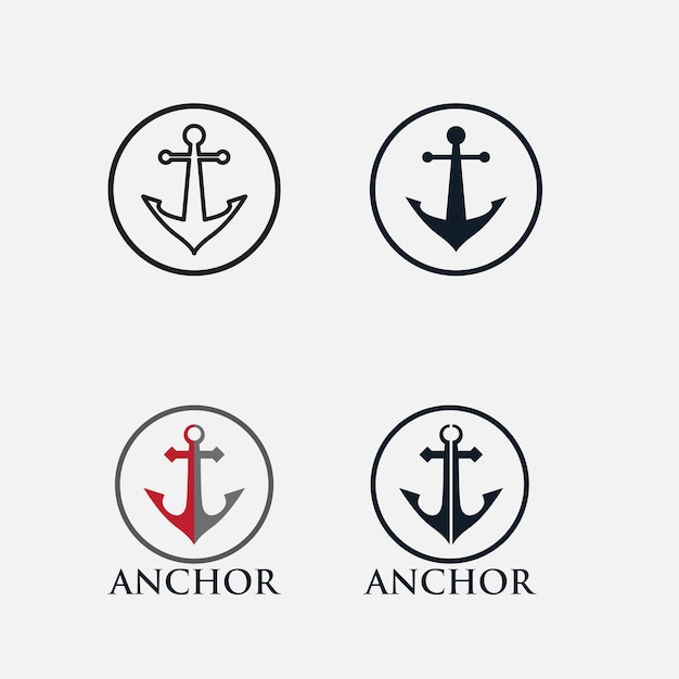 plantilla de diseño de logotipo vectorial de íconos náuticos