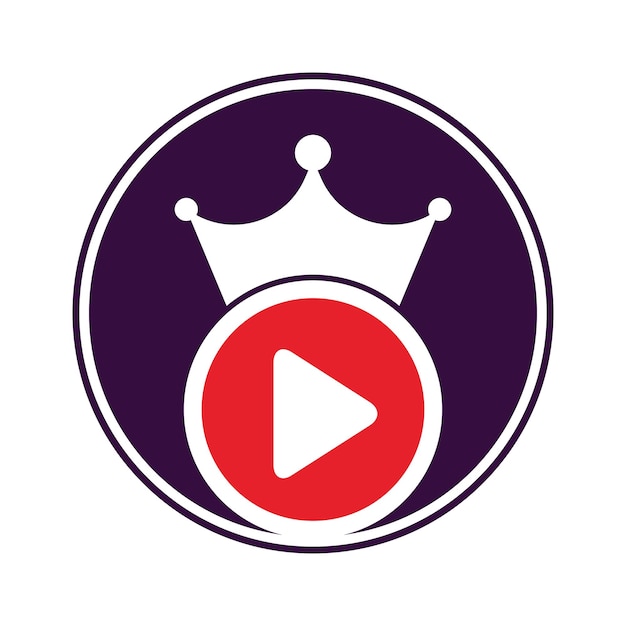 Plantilla de diseño de logotipo vectorial King Video Vector de diseño de logotipo de película real