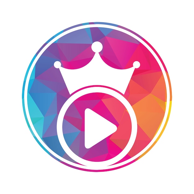 Plantilla de diseño de logotipo vectorial King Video Vector de diseño de logotipo de película real
