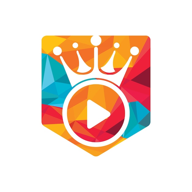 Plantilla de diseño de logotipo vectorial King Video