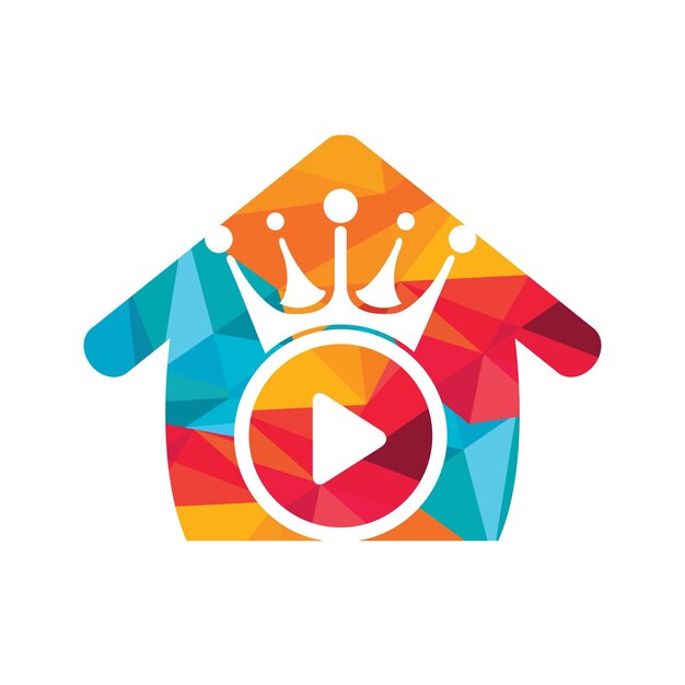 Plantilla de diseño de logotipo vectorial King Video